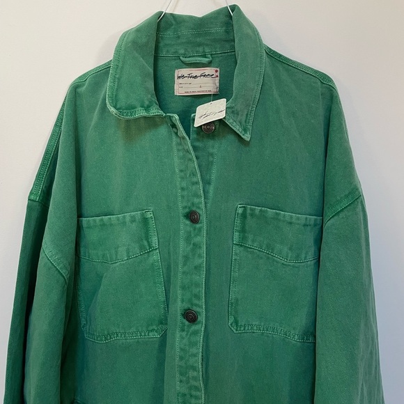 NWT Free People We The Free Madison City Denim Jacket Size Large - Picture 7 of 16